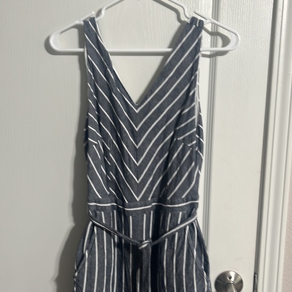 Loft Cropped Chambray Jumpuit - Picture 3 of 4